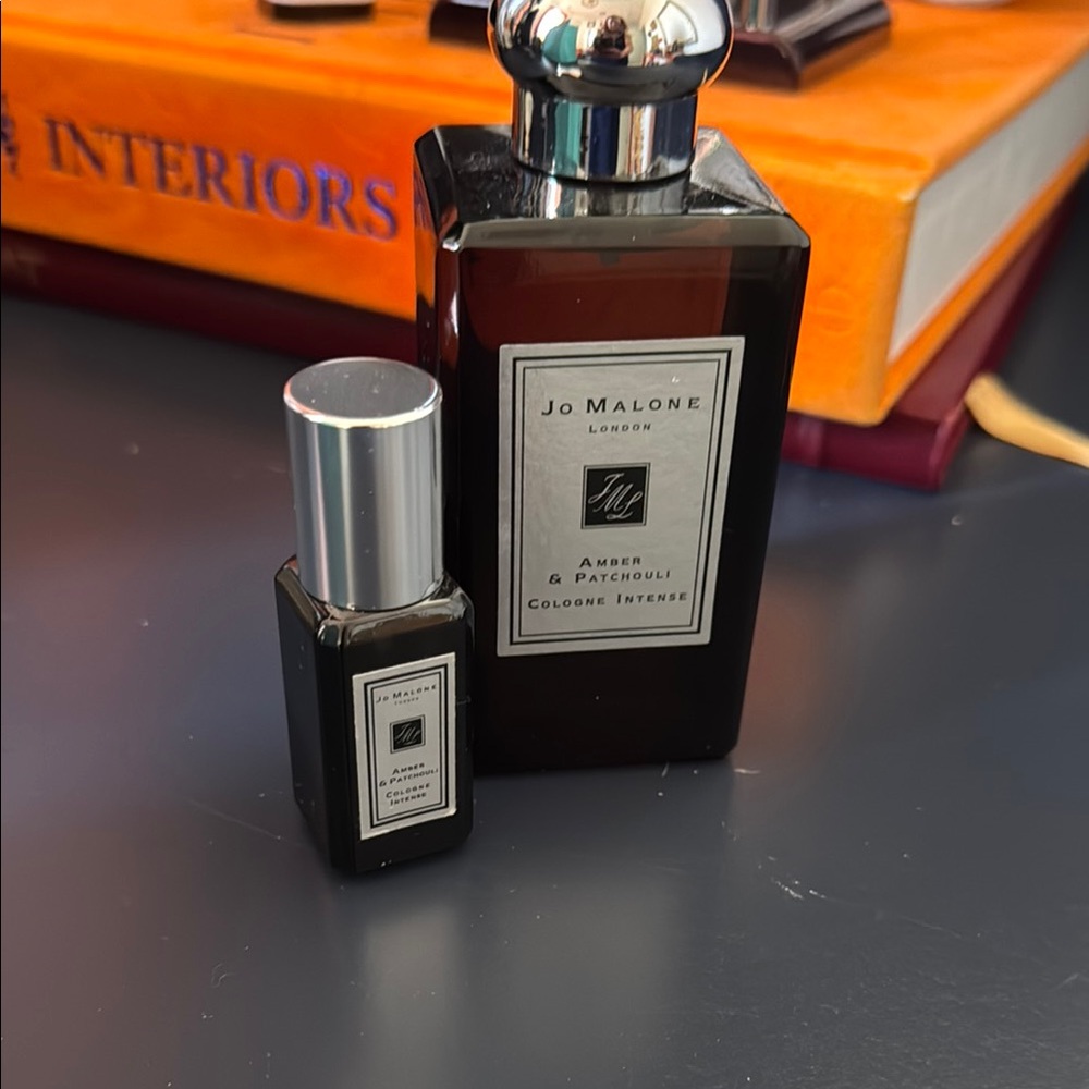 Jo Malone discontinued fragrance set: Amber and Patchouli, full and travel size